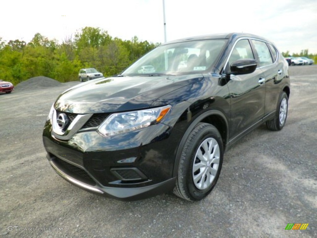 Super Black 2014 Nissan Rogue S Exterior Photo #93612691