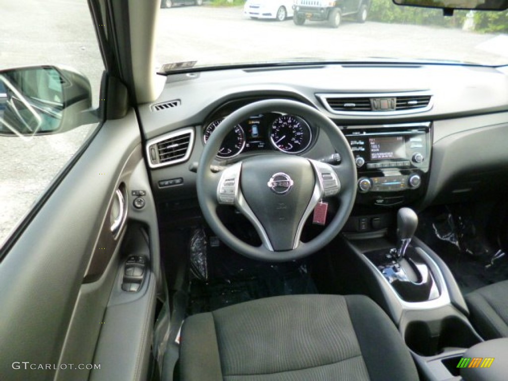 2014 Nissan Rogue S Charcoal Dashboard Photo #93612967