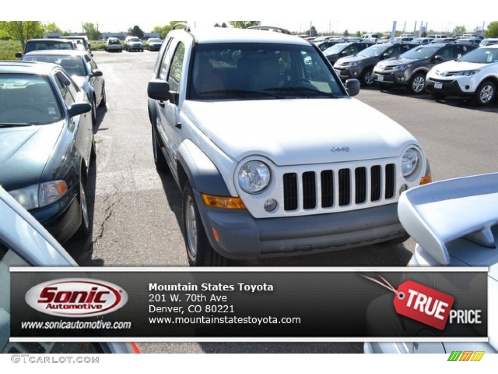 Stone White Jeep Liberty