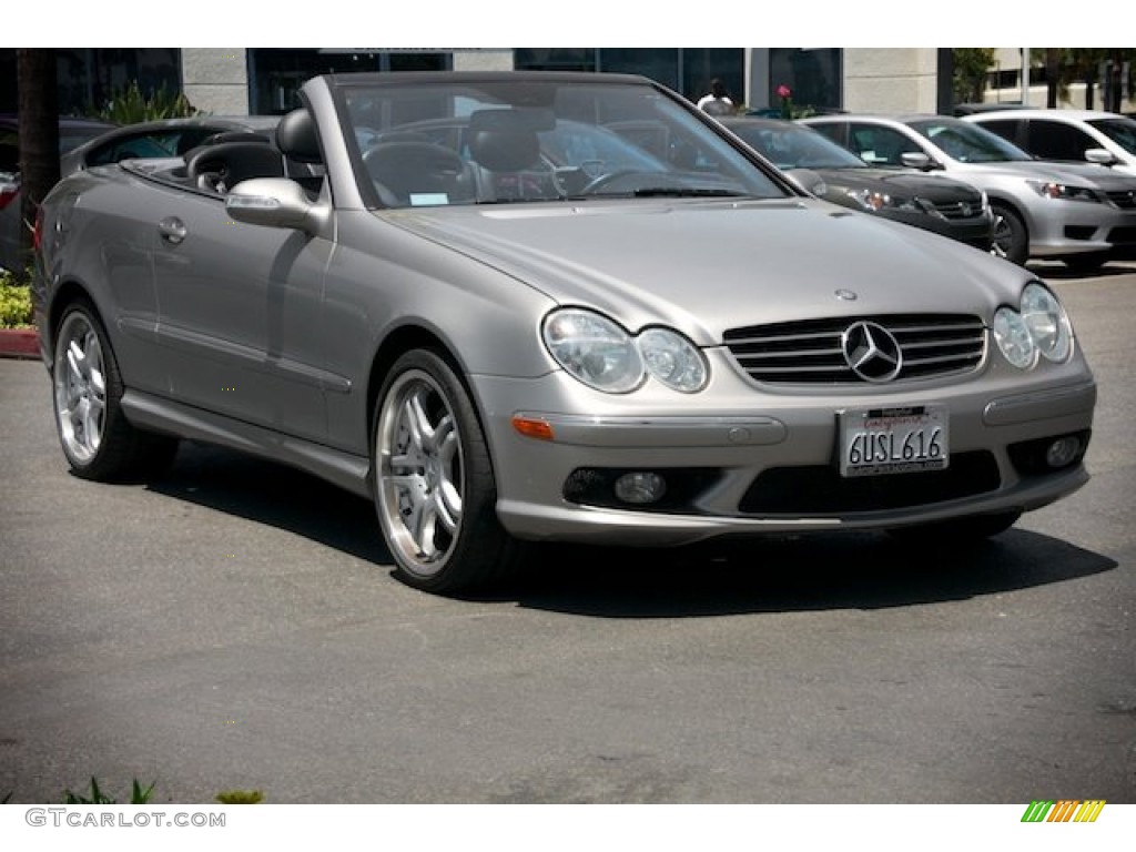 2004 CLK 500 Cabriolet - Pewter Metallic / Charcoal photo #1
