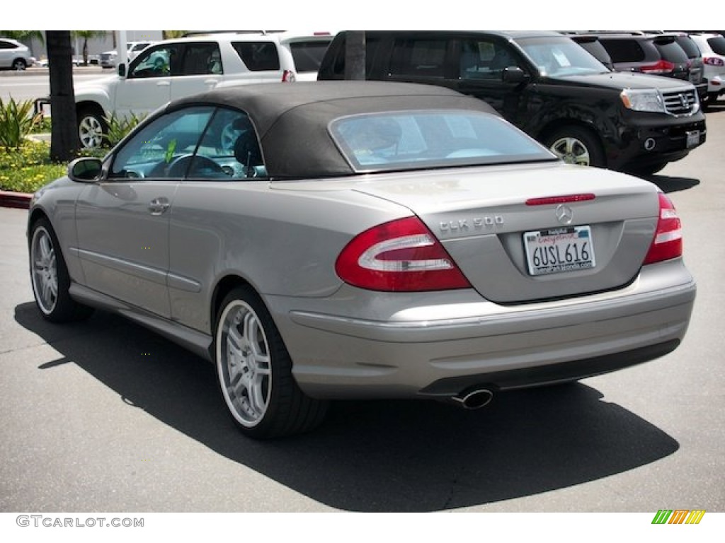 2004 CLK 500 Cabriolet - Pewter Metallic / Charcoal photo #2