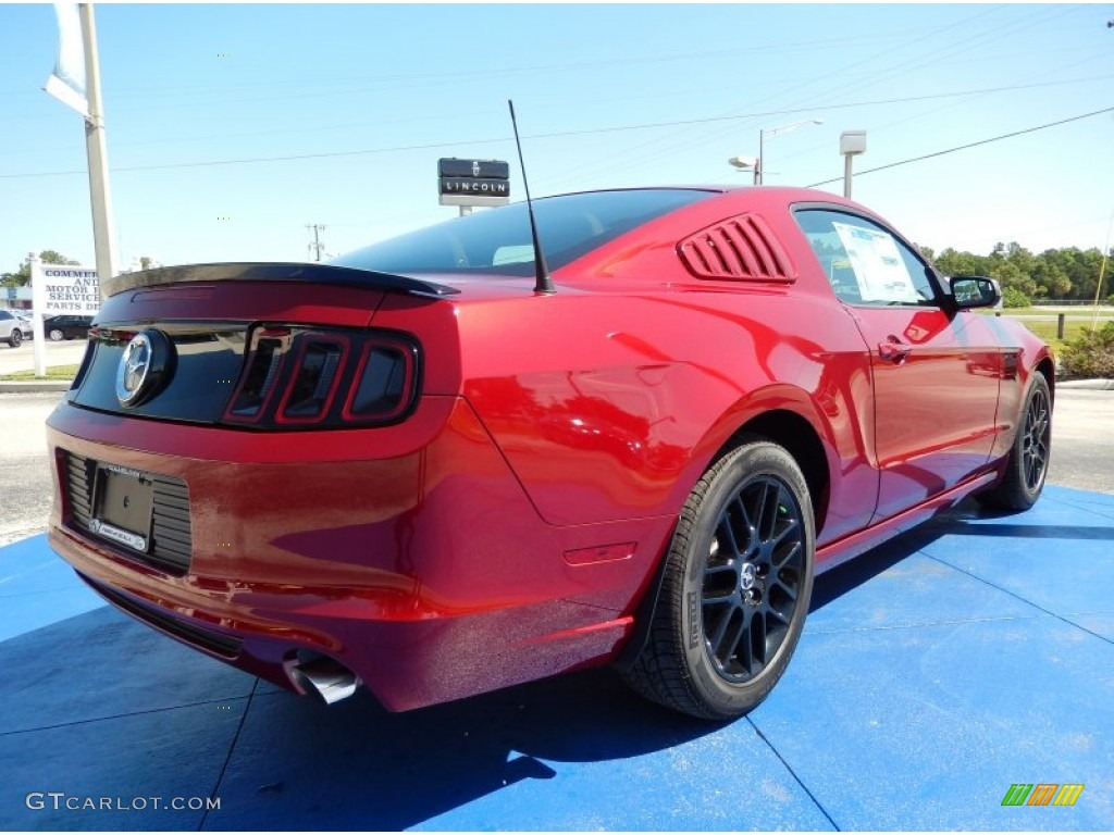 2014 Mustang V6 Premium Coupe - Ruby Red / Charcoal Black photo #3