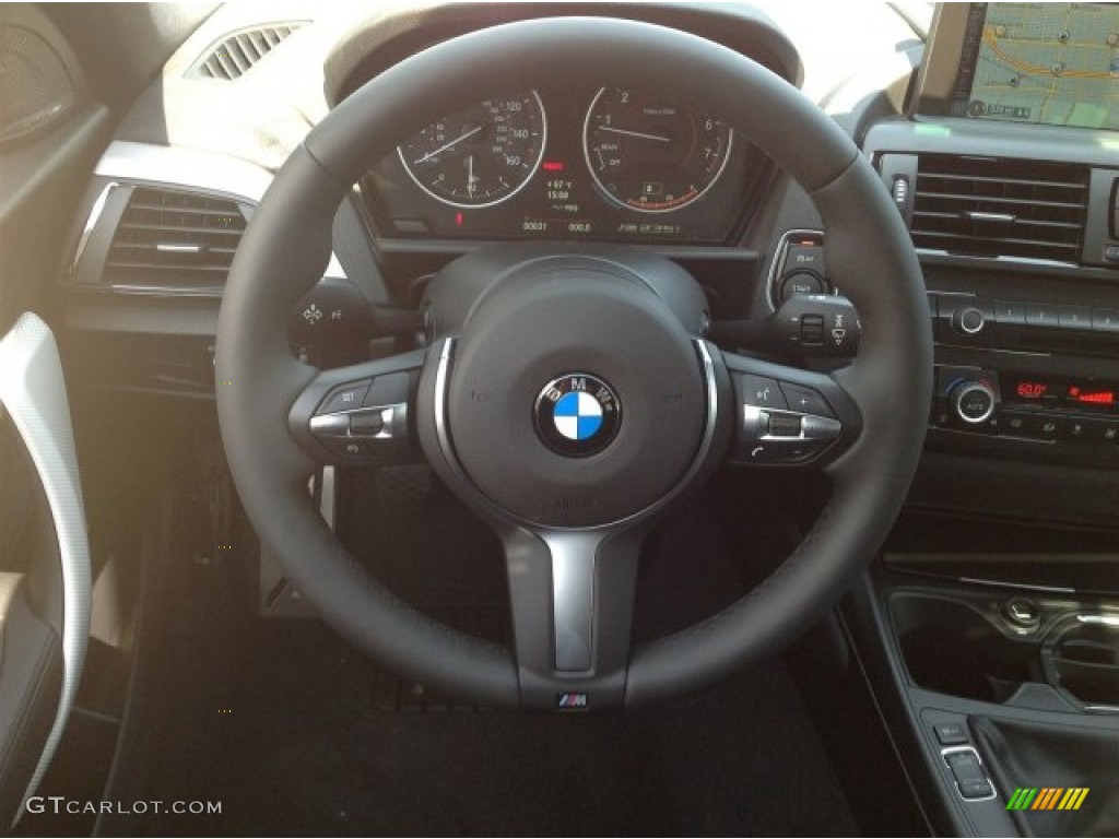 2014 BMW M235i Coupe Black Steering Wheel Photo #93623617