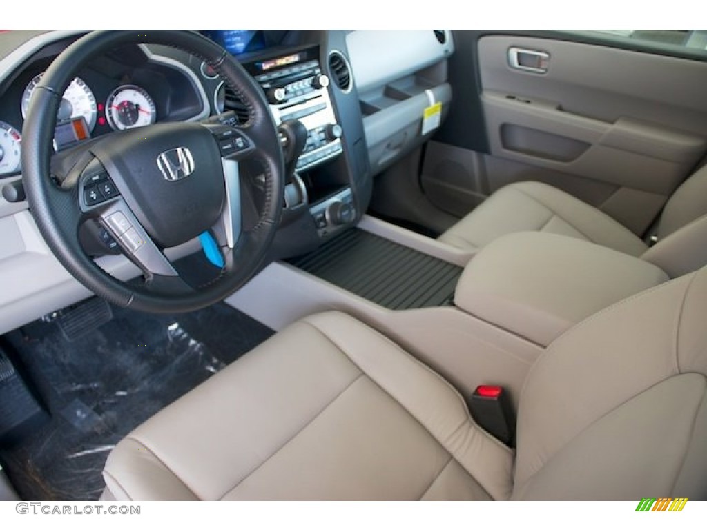 Gray Interior 2014 Honda Pilot EX-L Photo #93625145