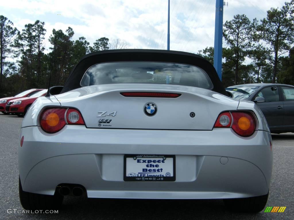 2003 Z4 3.0i Roadster - Titanium Silver Metallic / Black photo #4