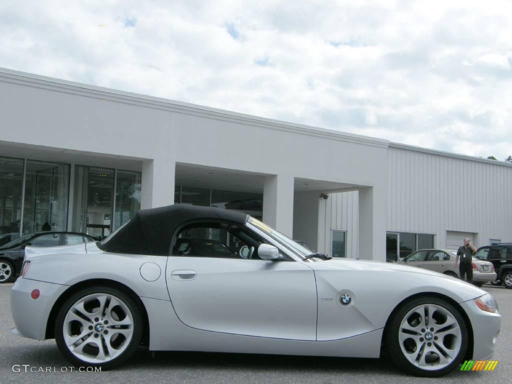 2003 Z4 3.0i Roadster - Titanium Silver Metallic / Black photo #6