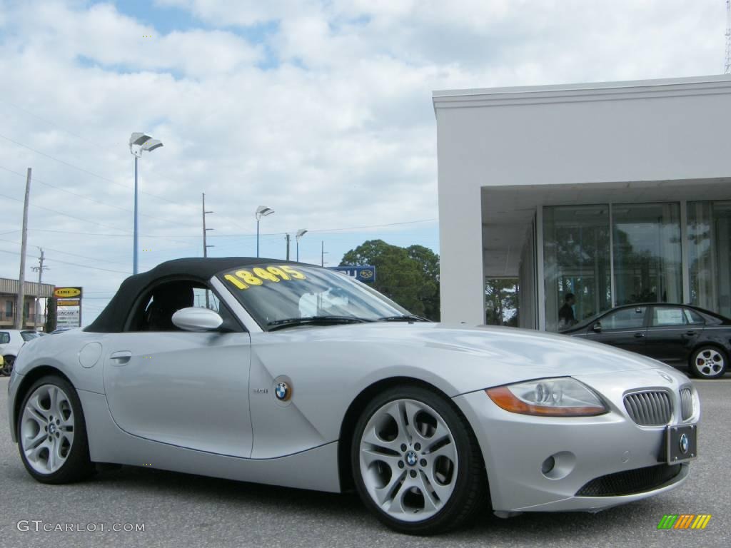 2003 Z4 3.0i Roadster - Titanium Silver Metallic / Black photo #7