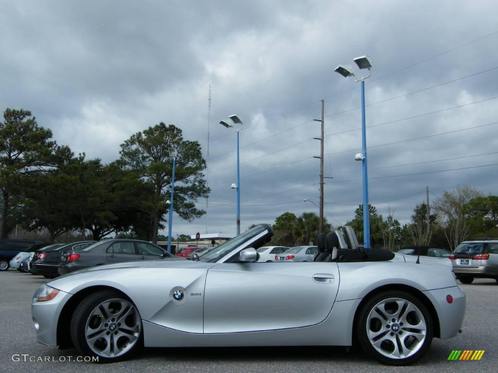 2003 Z4 3.0i Roadster - Titanium Silver Metallic / Black photo #14