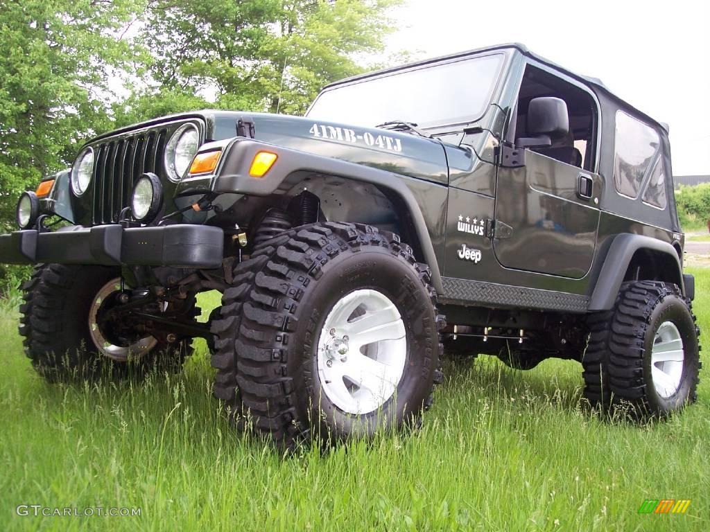 2004 Wrangler Willys Edition 4x4 - Moss Green Pearlcoat / Camouflage photo #1