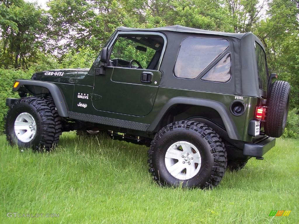 Moss Green Pearlcoat 2004 Jeep Wrangler Willys Edition 4x4 Exterior Photo #9363287