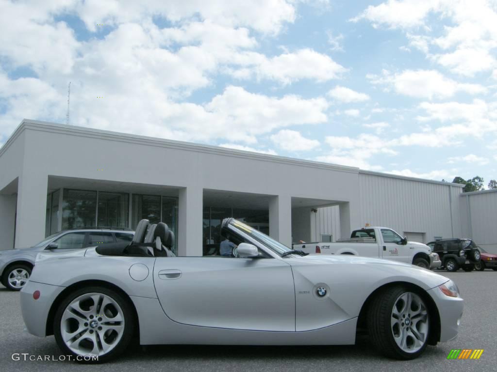 2003 Z4 3.0i Roadster - Titanium Silver Metallic / Black photo #18