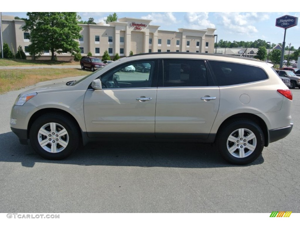 2011 Traverse LT - Gold Mist Metallic / Ebony/Ebony photo #3