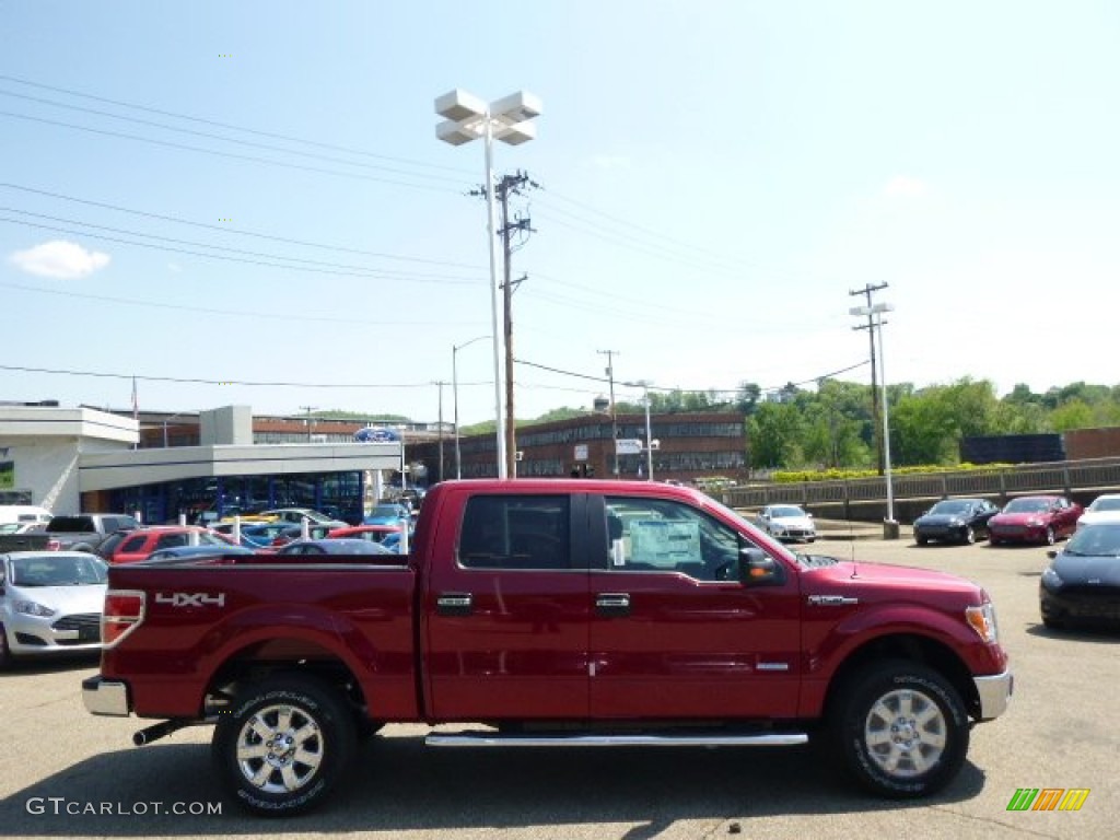 2014 F150 XLT SuperCrew 4x4 - Ruby Red / Steel Grey photo #1