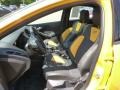 2014 Ford Focus ST Tangerine Scream/Charcoal Black Recaro Sport Seats Interior Front Seat Photo