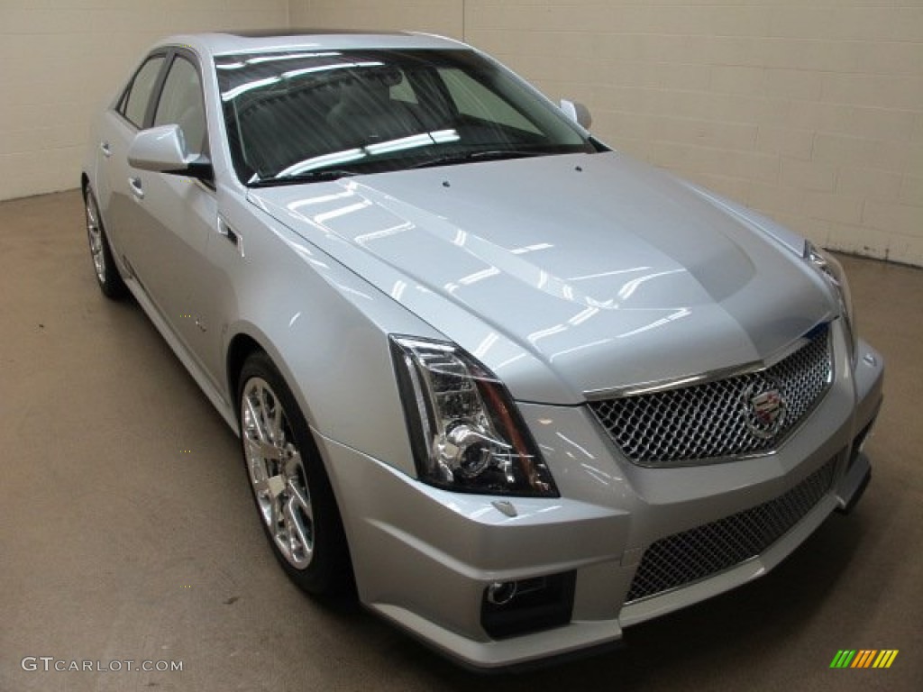 2012 CTS -V Sedan - Radiant Silver Metallic / Light Titanium/Ebony photo #1