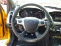 ST Tangerine Scream/Charcoal Black Recaro Sport Seats 2014 Ford Focus ST Hatchback Steering Wheel