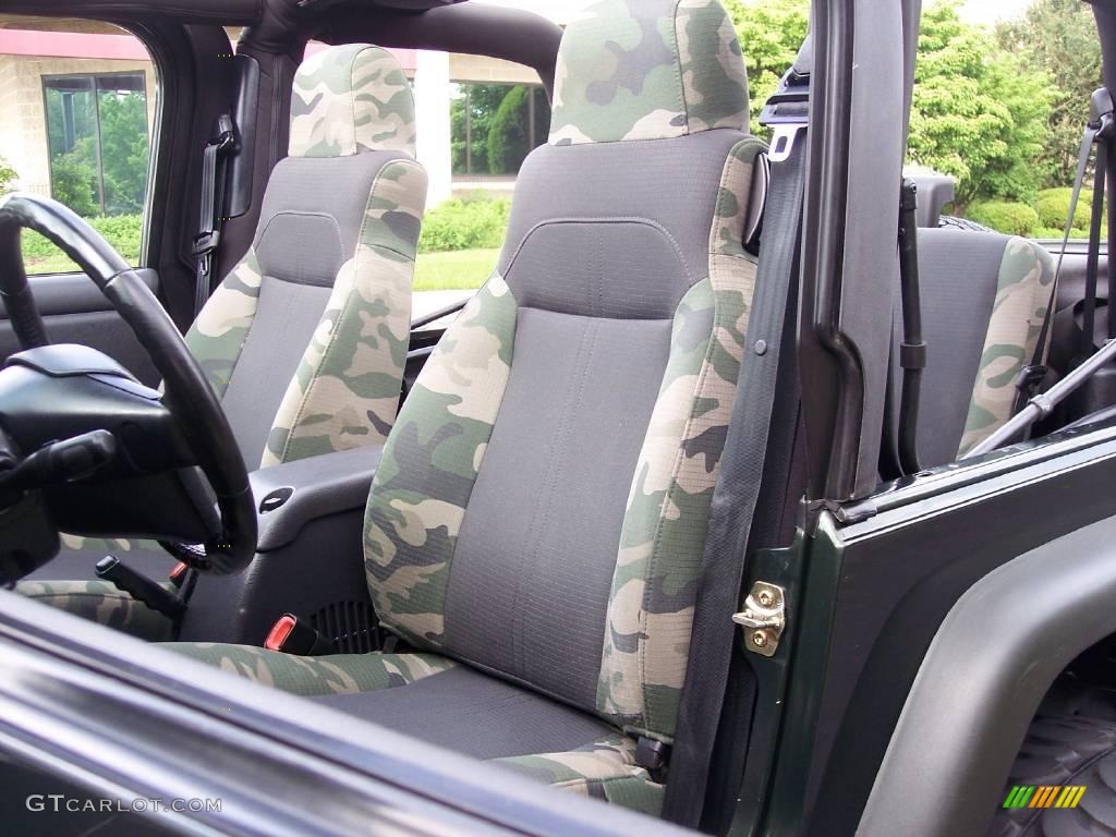 2004 Wrangler Willys Edition 4x4 - Moss Green Pearlcoat / Camouflage photo #100