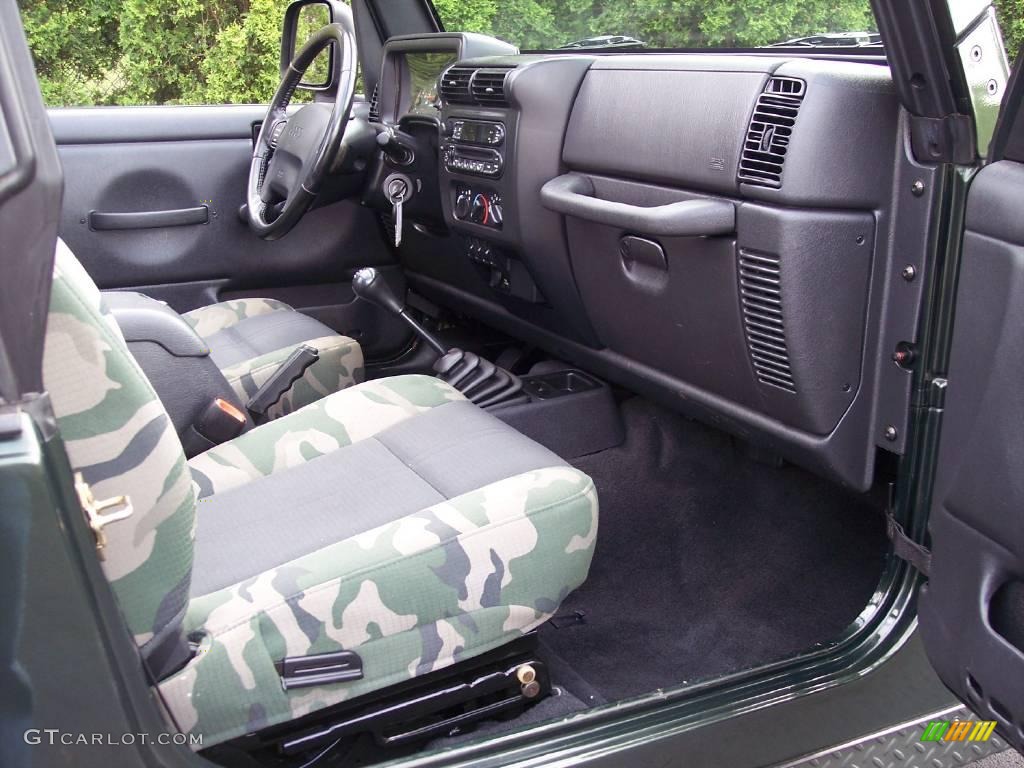 2004 Wrangler Willys Edition 4x4 - Moss Green Pearlcoat / Camouflage photo #102