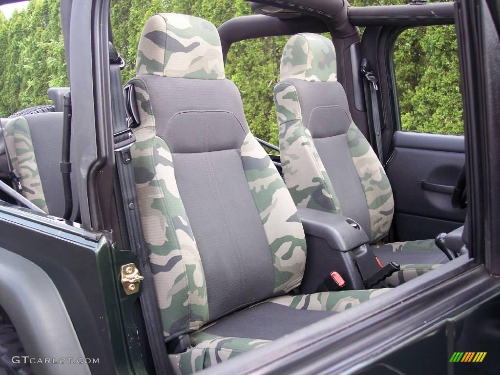 2004 Wrangler Willys Edition 4x4 - Moss Green Pearlcoat / Camouflage photo #104