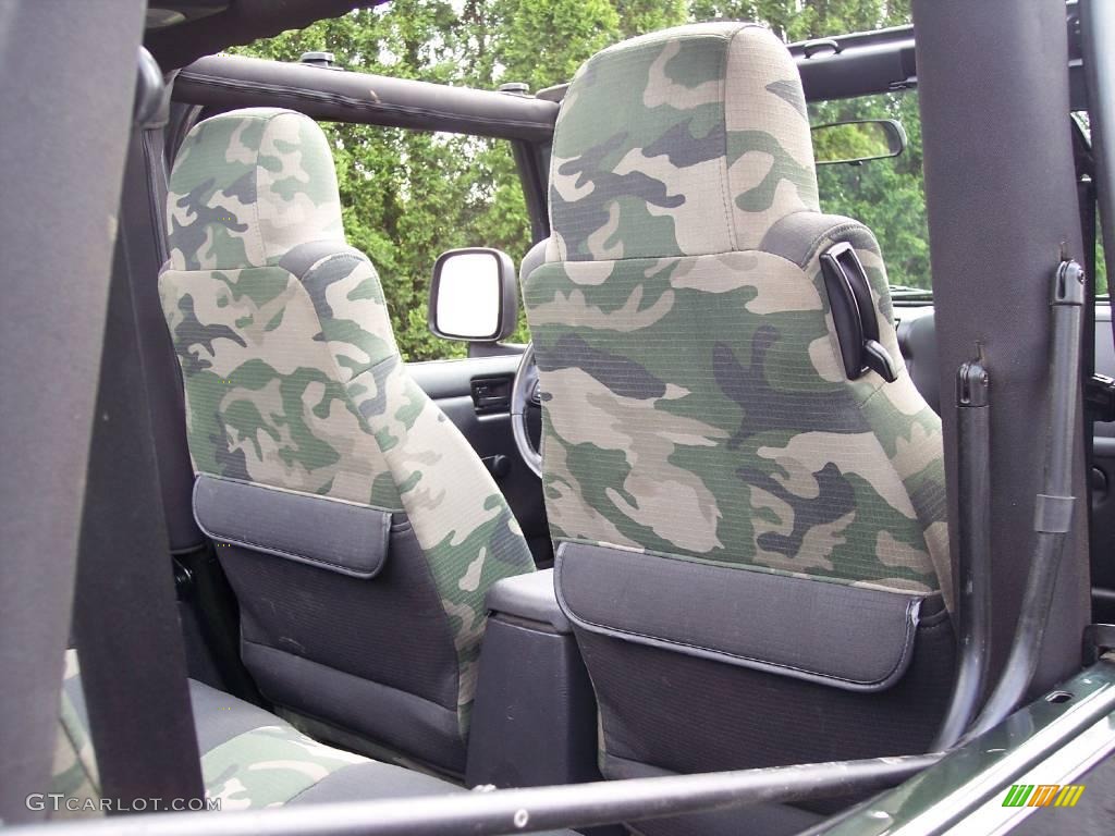 2004 Wrangler Willys Edition 4x4 - Moss Green Pearlcoat / Camouflage photo #105