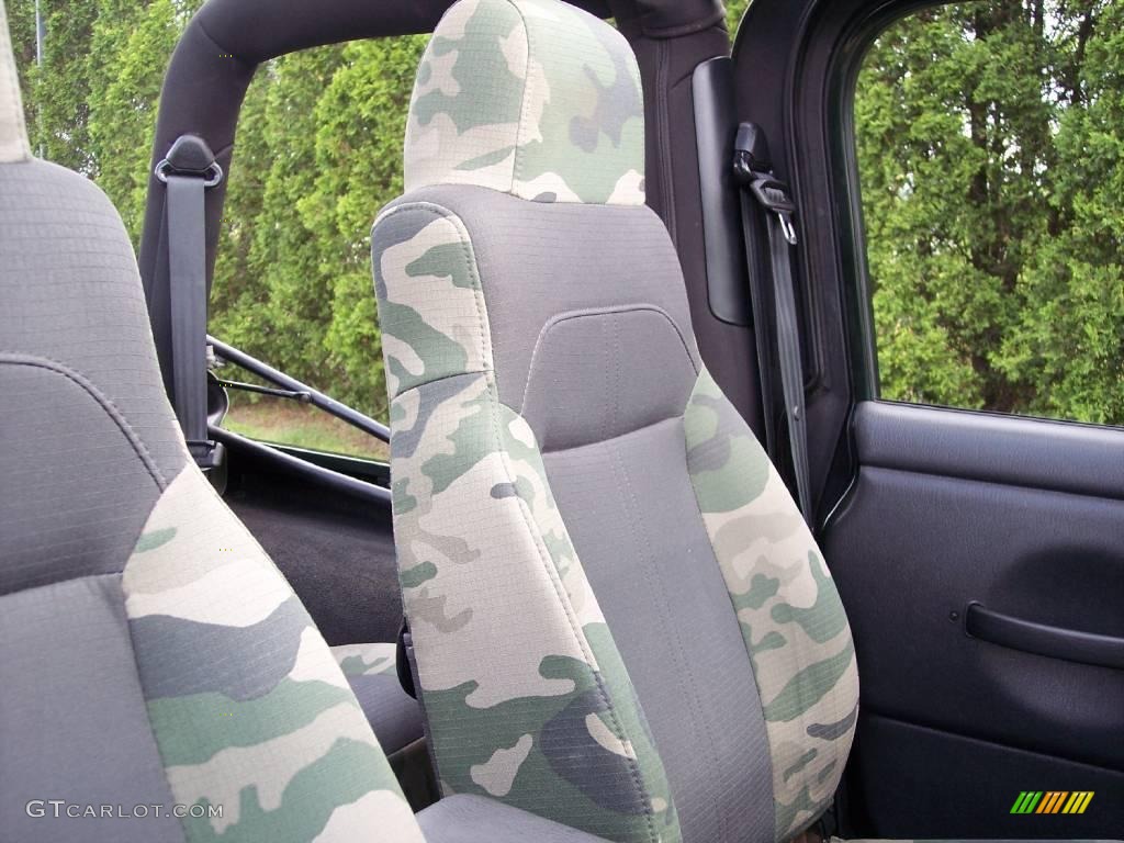 2004 Wrangler Willys Edition 4x4 - Moss Green Pearlcoat / Camouflage photo #106