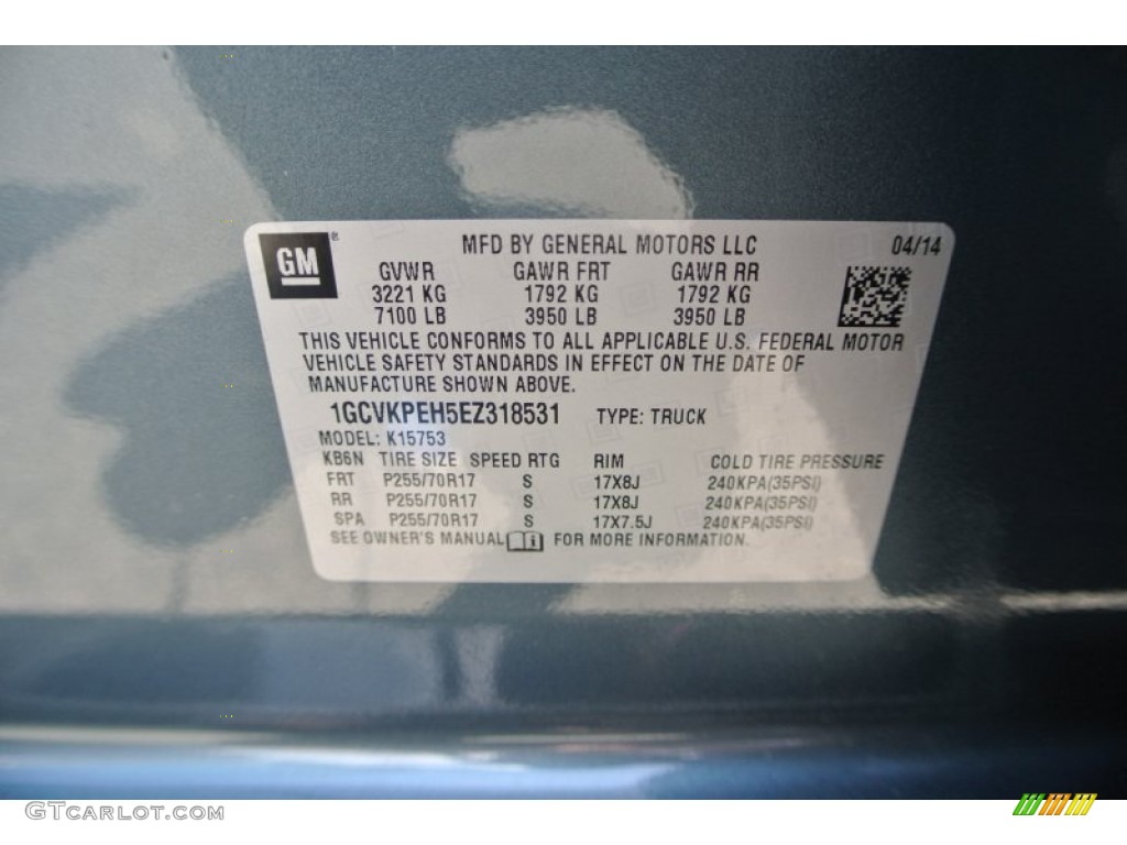 2014 Silverado 1500 WT Double Cab 4x4 - Blue Granite Metallic / Jet Black/Dark Ash photo #7