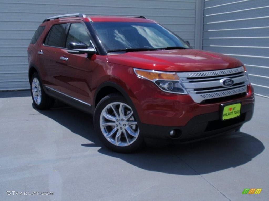 2014 Explorer XLT - Ruby Red / Charcoal Black photo #2