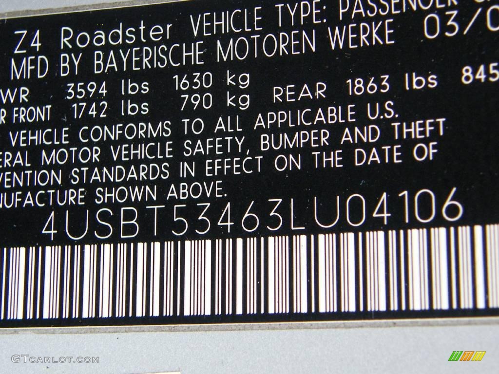 2003 Z4 3.0i Roadster - Titanium Silver Metallic / Black photo #34