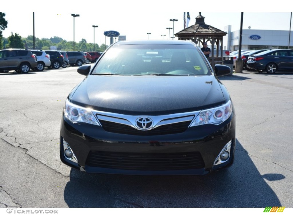 2014 Camry XLE - Attitude Black Metallic / Ivory photo #4