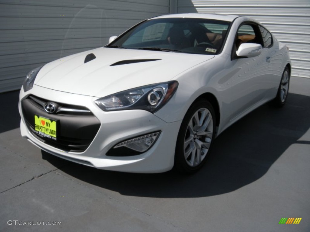 2013 Genesis Coupe 3.8 Grand Touring - White Satin Pearl / Black Leather photo #6