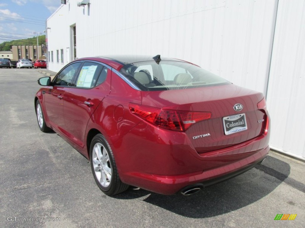 2013 Optima EX - Remington Red / Beige photo #4