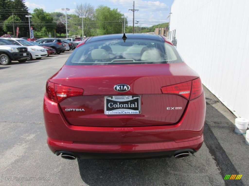 2013 Optima EX - Remington Red / Beige photo #5