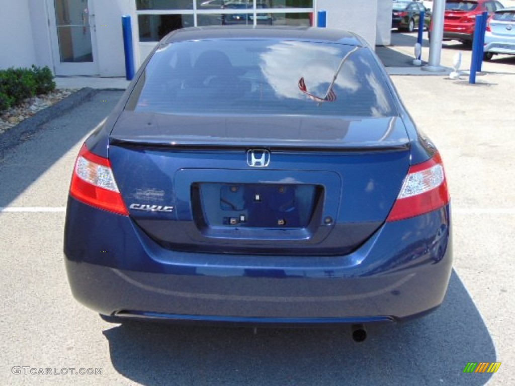 2007 Civic LX Coupe - Royal Blue Pearl / Gray photo #7