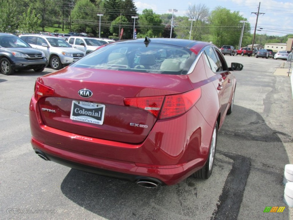 2013 Optima EX - Remington Red / Beige photo #6