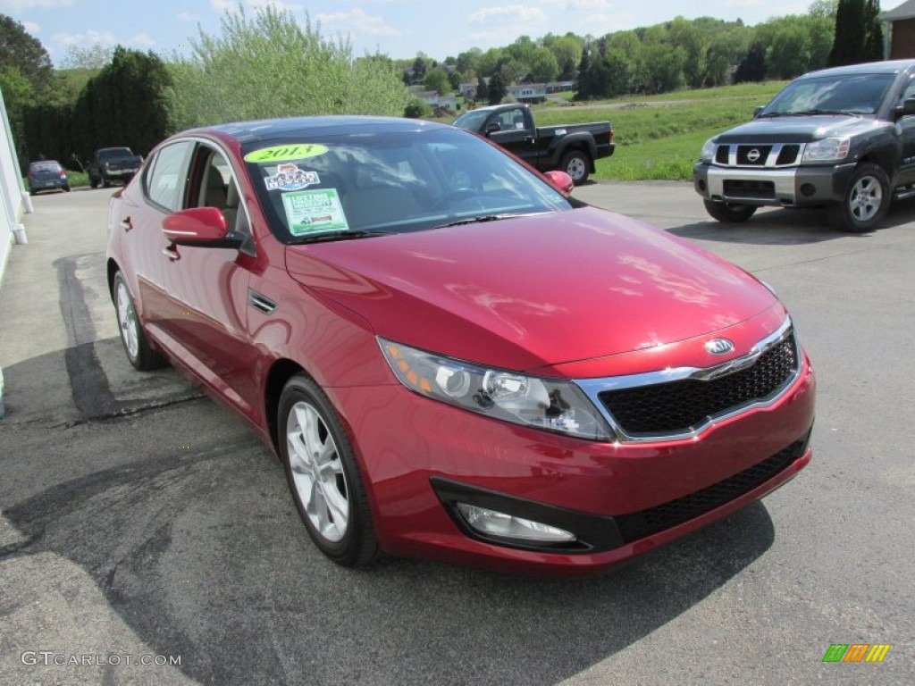 2013 Optima EX - Remington Red / Beige photo #7
