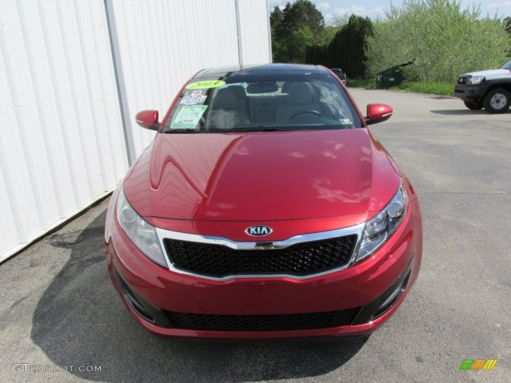 2013 Optima EX - Remington Red / Beige photo #8