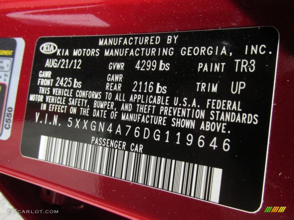 2013 Optima EX - Remington Red / Beige photo #19