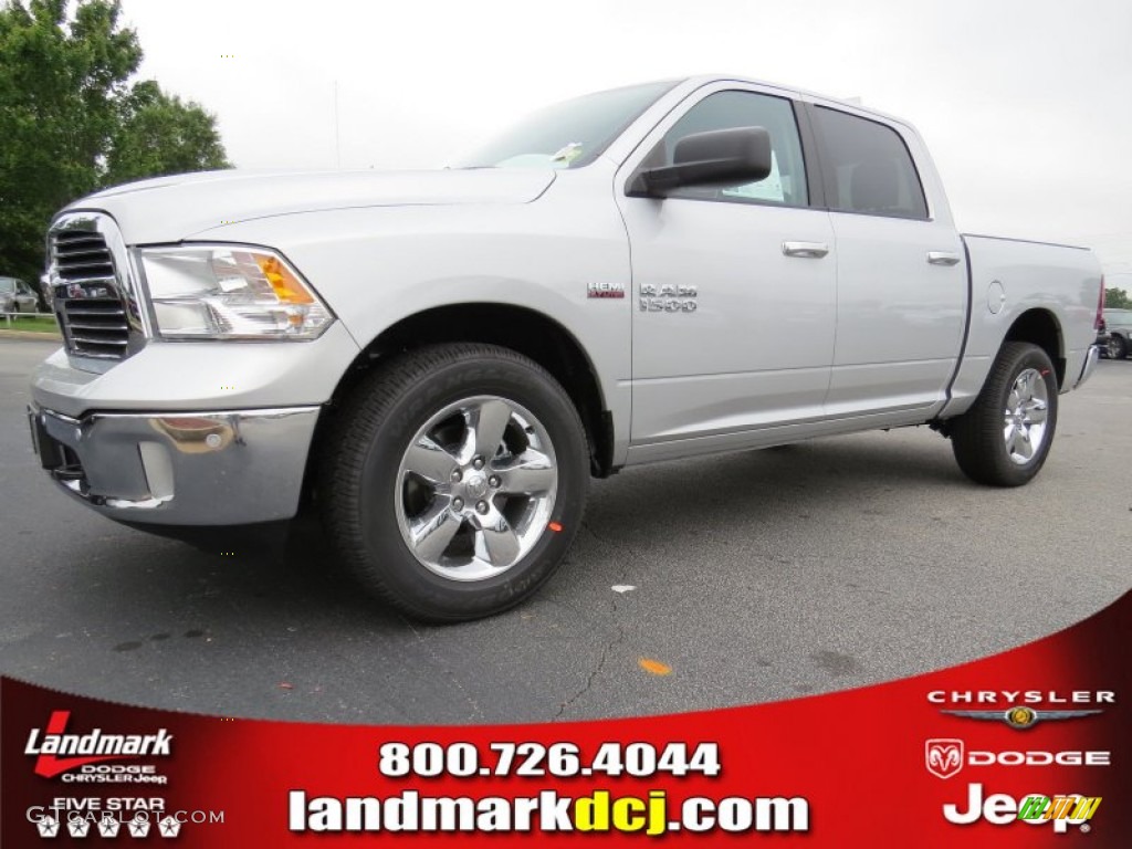 2014 1500 SLT Crew Cab 4x4 - Bright Silver Metallic / Black/Diesel Gray photo #1