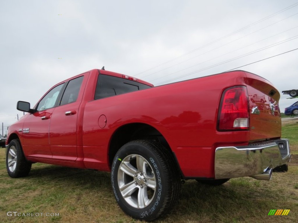 2014 1500 SLT Quad Cab - Flame Red / Black/Diesel Gray photo #2