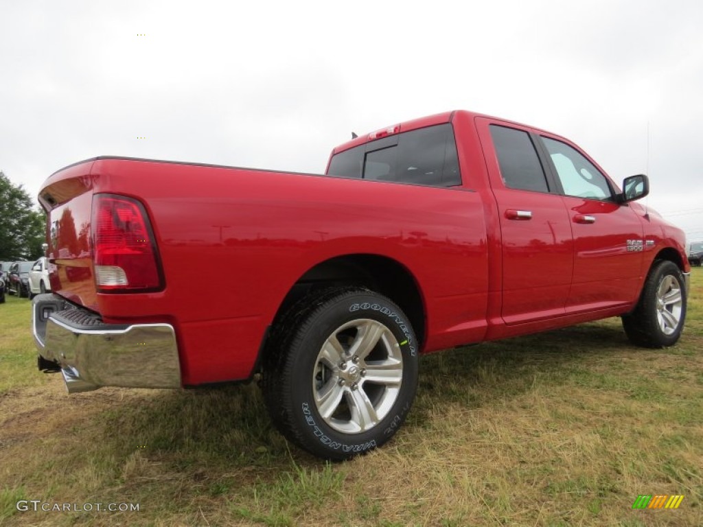 2014 1500 SLT Quad Cab - Flame Red / Black/Diesel Gray photo #3