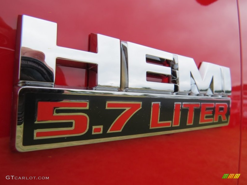 2014 1500 SLT Quad Cab - Flame Red / Black/Diesel Gray photo #6