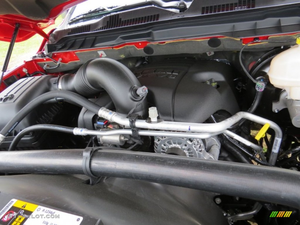 2014 1500 SLT Quad Cab - Flame Red / Black/Diesel Gray photo #10