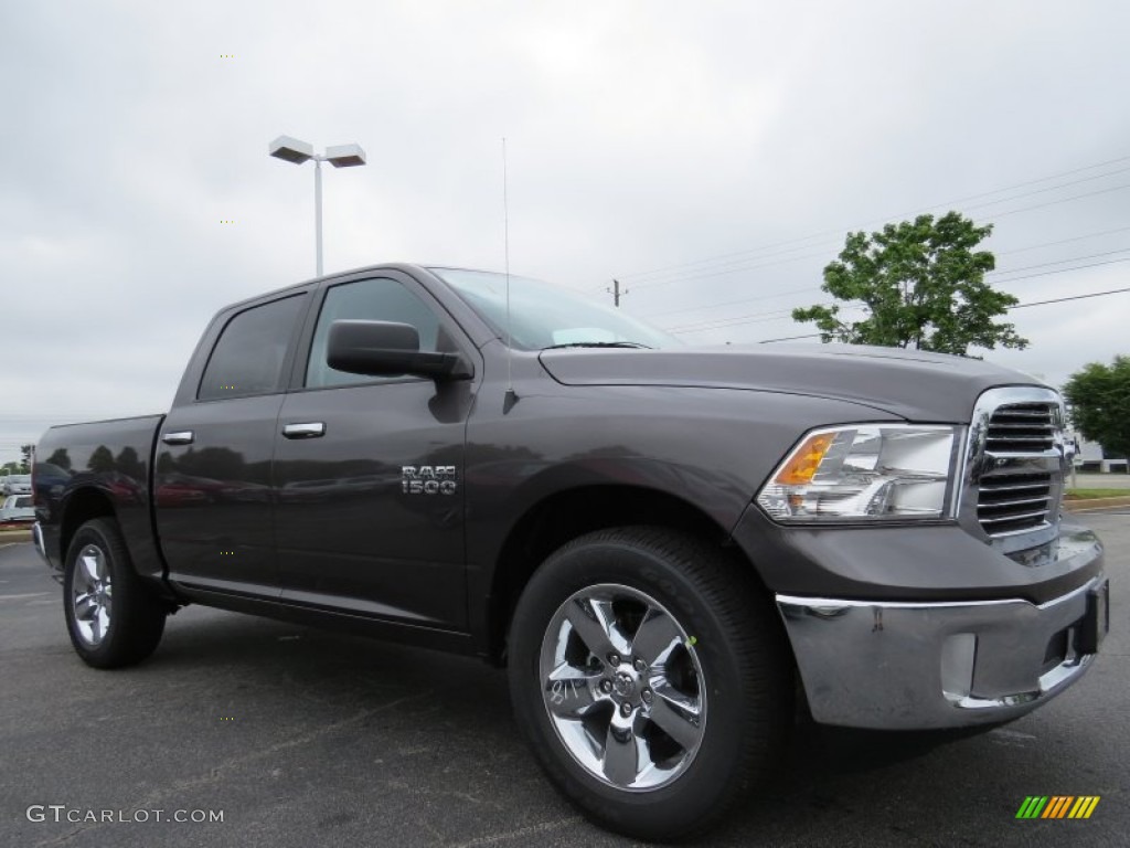 2014 1500 Big Horn Crew Cab - Granite Crystal Metallic / Black/Diesel Gray photo #4