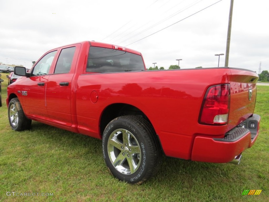 2014 1500 Express Quad Cab - Flame Red / Black/Diesel Gray photo #2