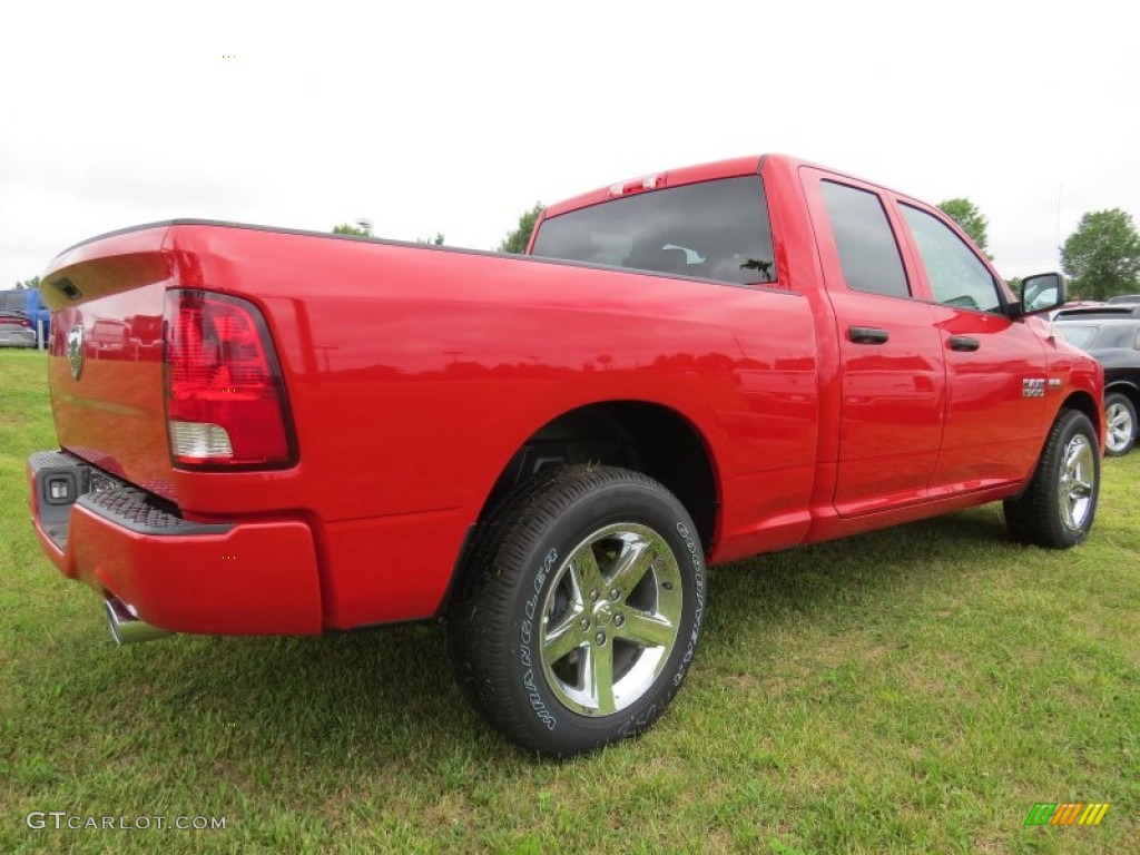 2014 1500 Express Quad Cab - Flame Red / Black/Diesel Gray photo #3
