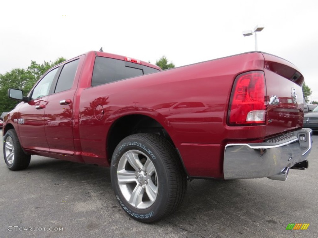 2014 1500 SLT Quad Cab - Deep Cherry Red Crystal Pearl / Canyon Brown/Light Frost Beige photo #2