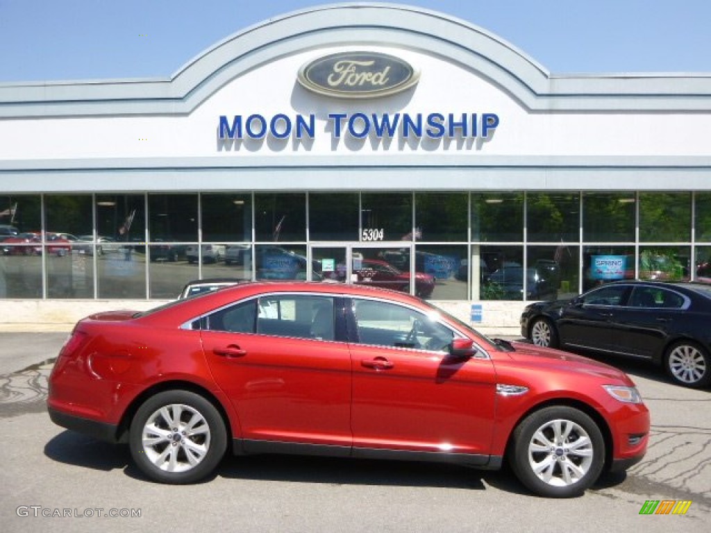2012 Taurus SEL - Red Candy Metallic / Light Stone photo #1