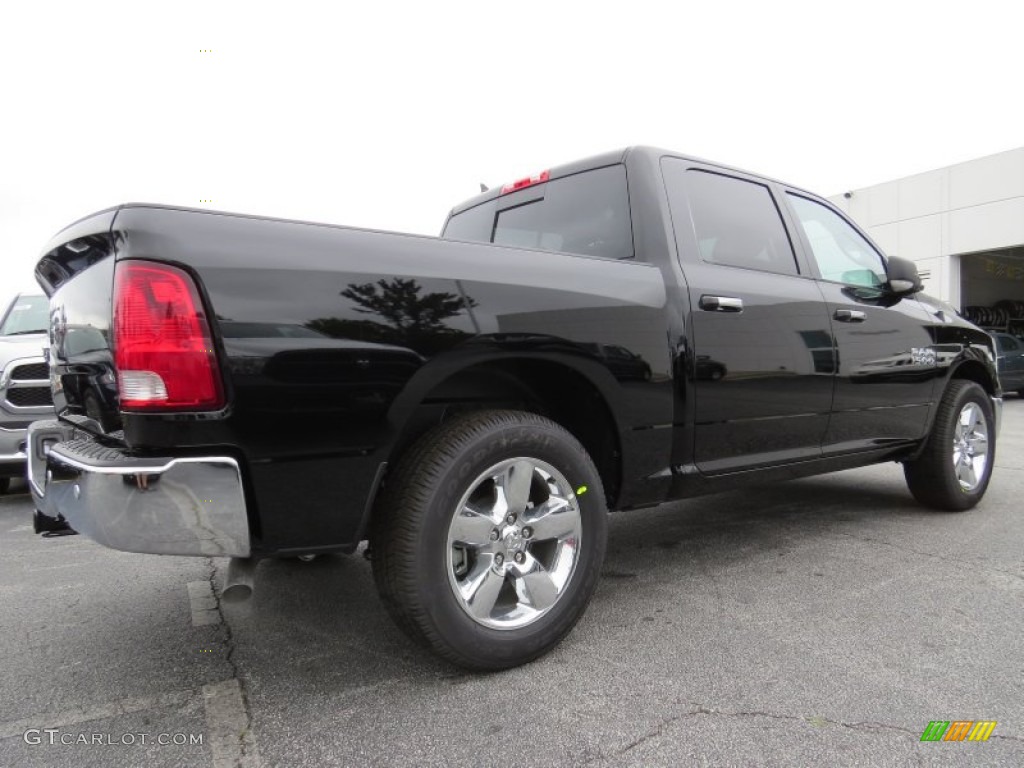 2014 1500 Big Horn Crew Cab - Black / Black/Diesel Gray photo #3