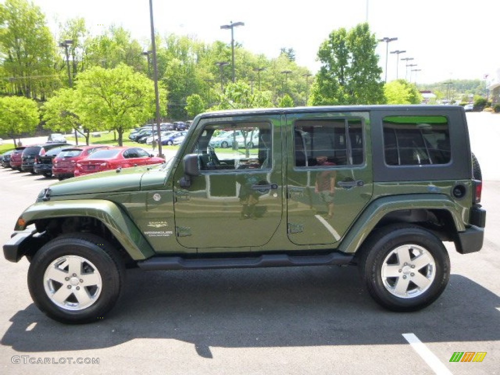 2009 Wrangler Unlimited Sahara 4x4 - Jeep Green Metallic / Dark Slate Gray/Medium Slate Gray photo #5