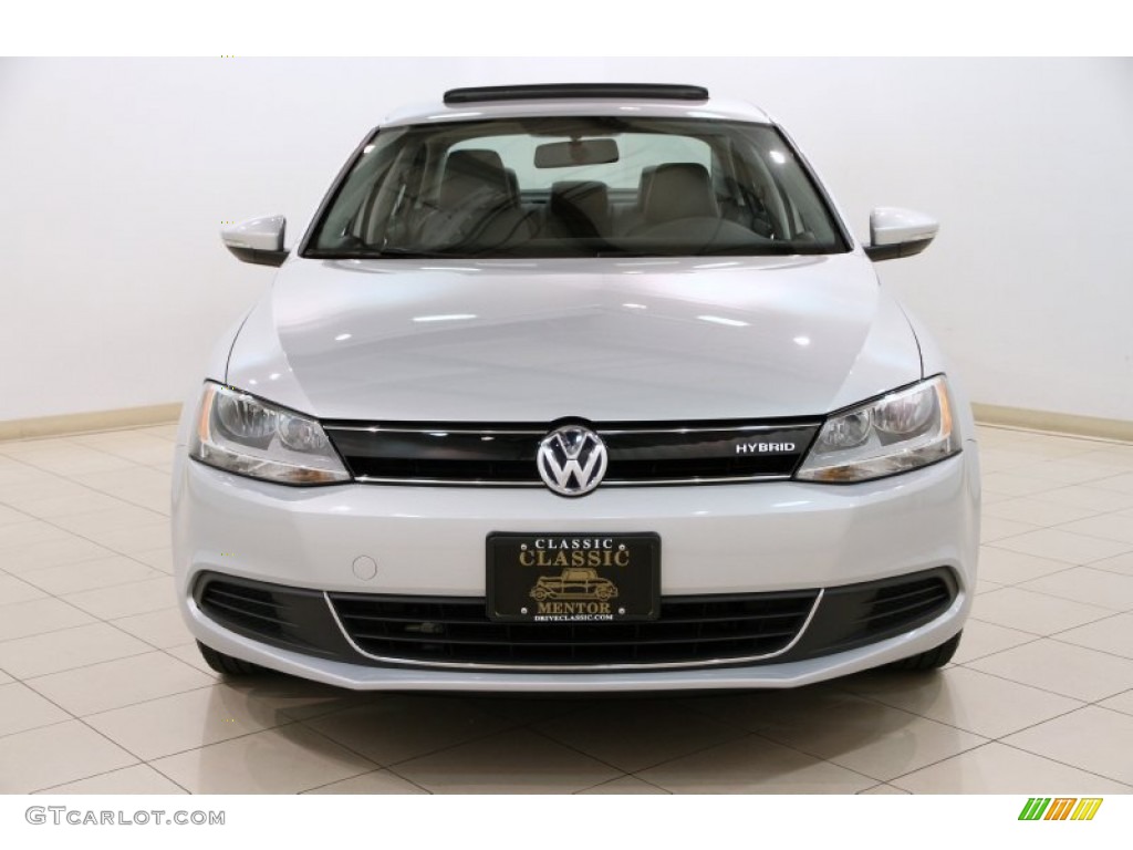 2013 Jetta Hybrid SEL Premium - Frost Silver Metallic / Titan Black photo #2